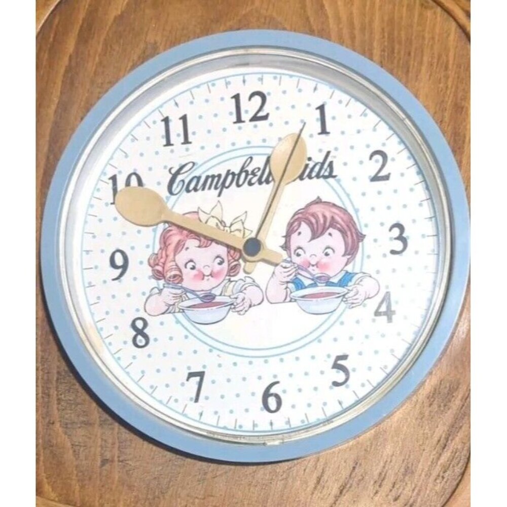 VTG Campbell's Kids  Collectable Wall Clock Kitchen  USA 1995 Memorabilia Works!